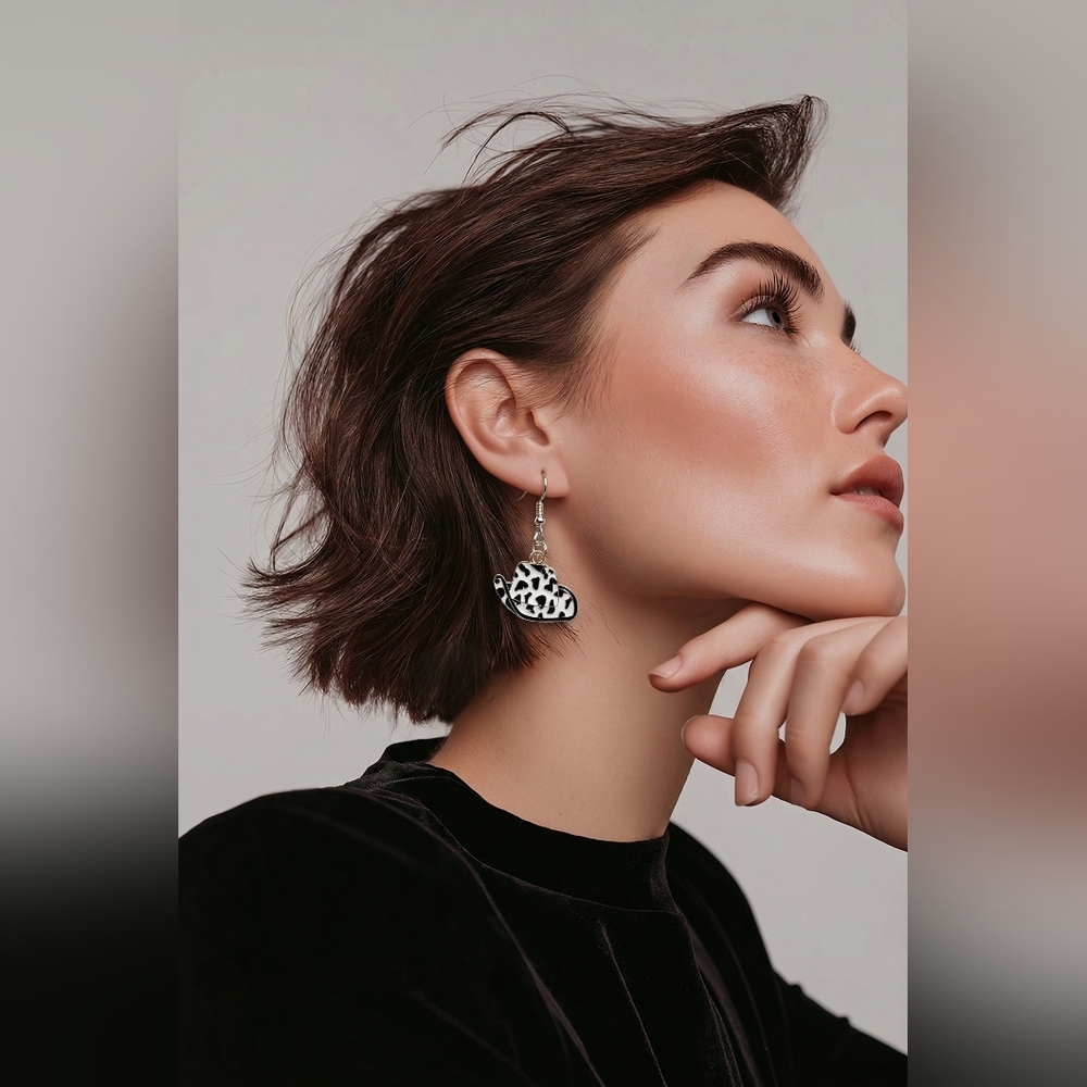 Gold Leopard Drop Earrings - Women Jewelry